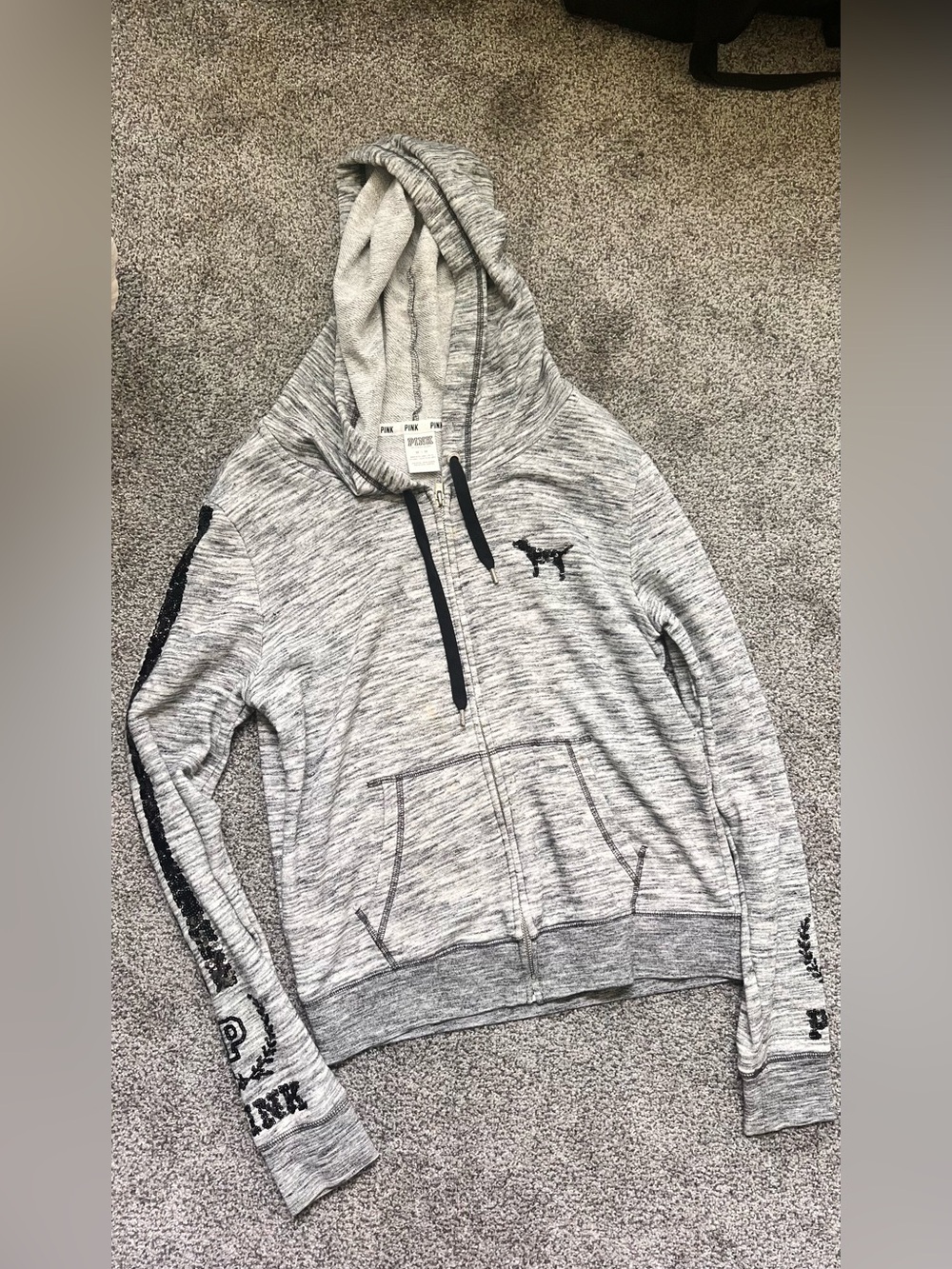 PINK Gray Hoodie